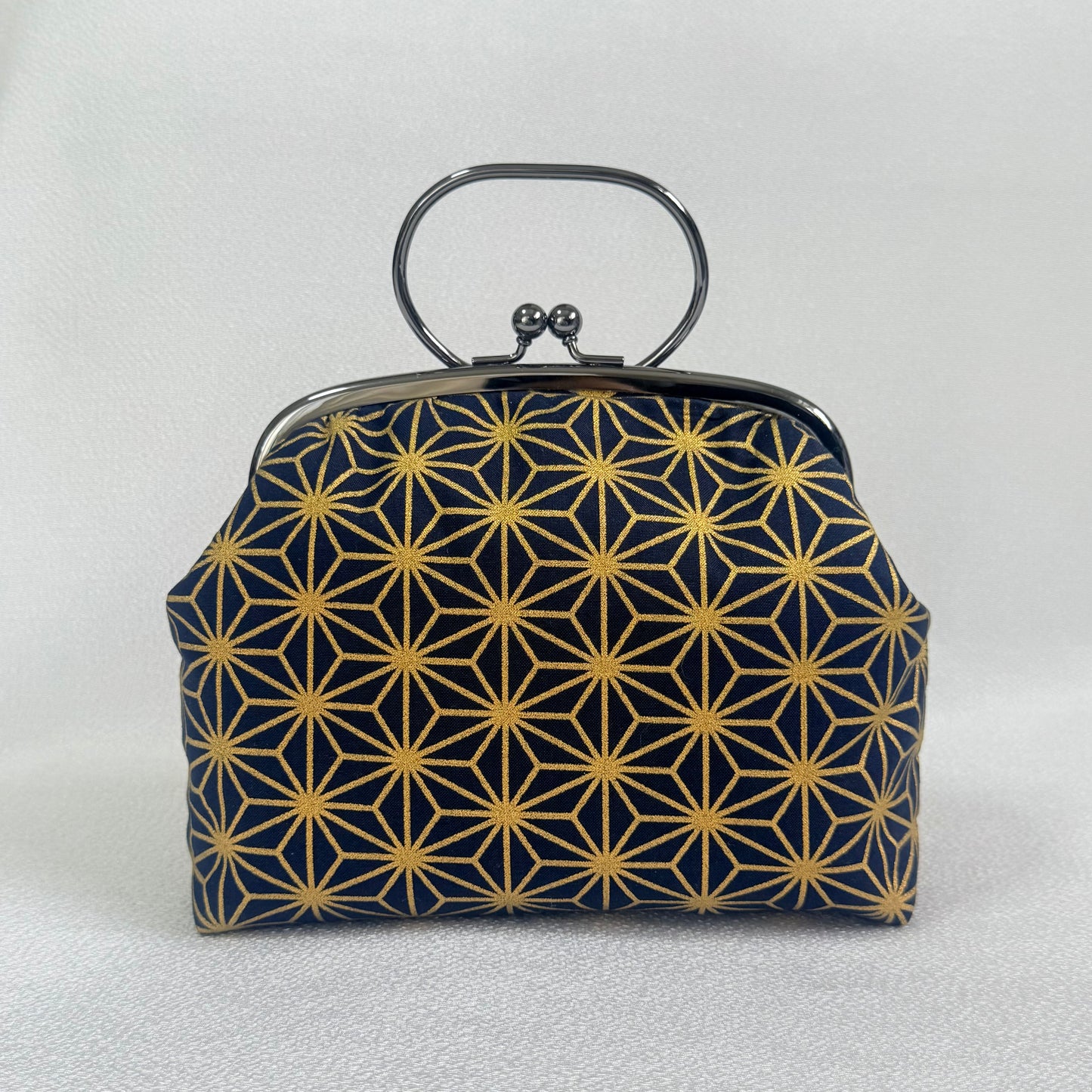 Handmade Japanese Motifs Frame Purse "Asanoha"