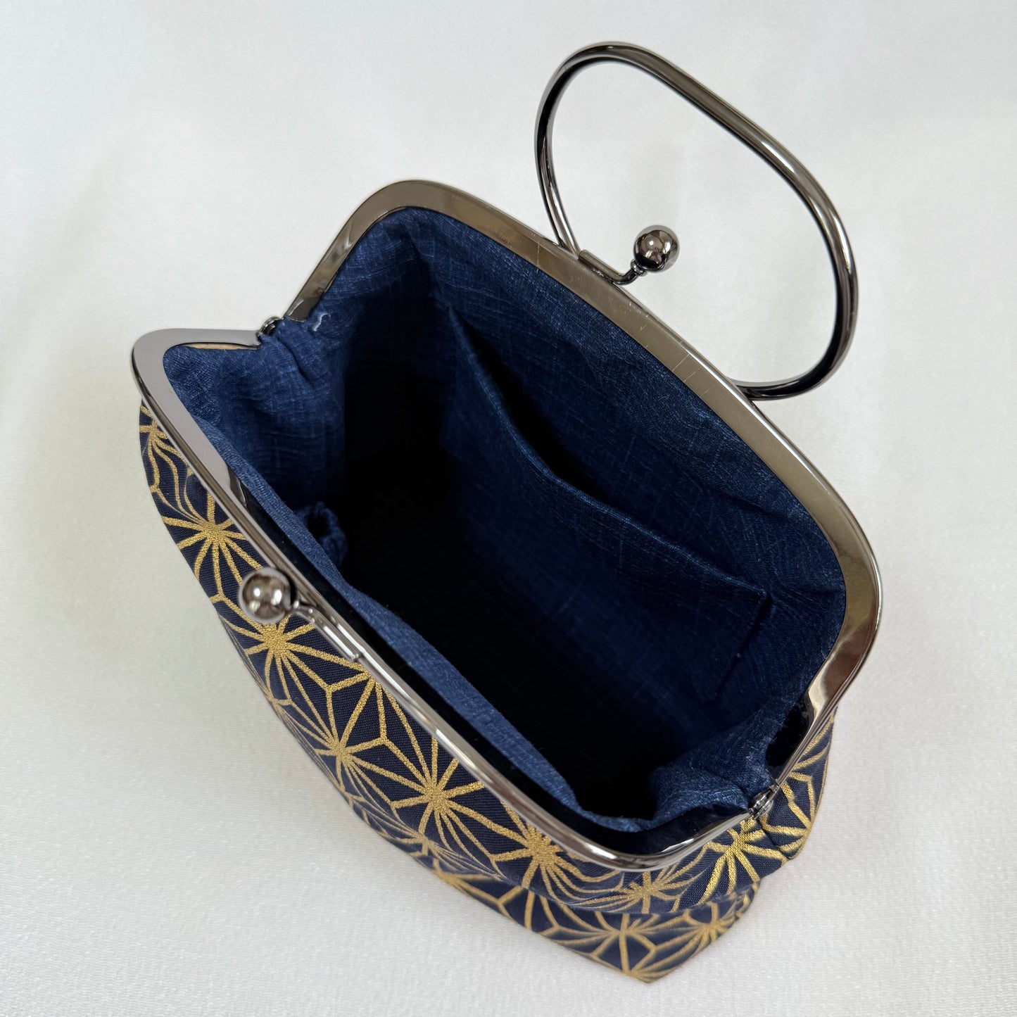 Handmade Japanese Motifs Frame Purse "Asanoha"
