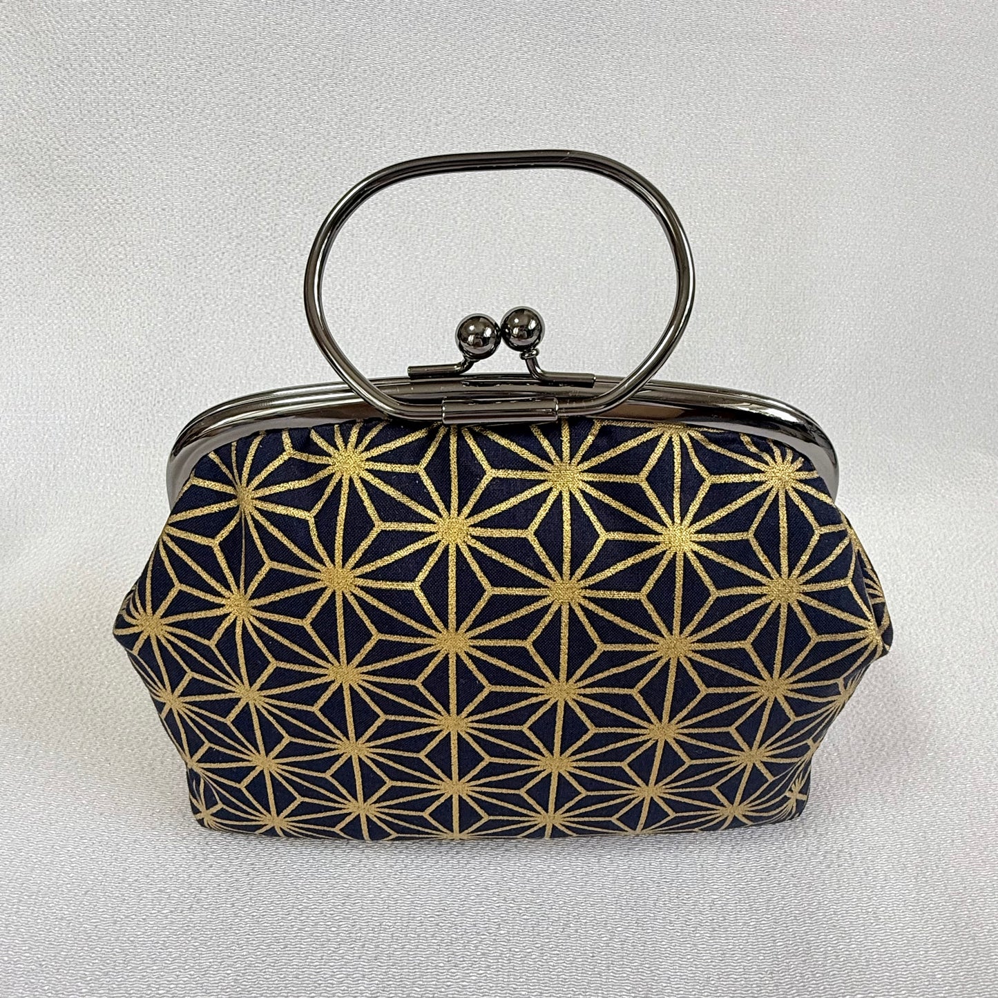 Handmade Japanese Motifs Frame Purse "Asanoha"