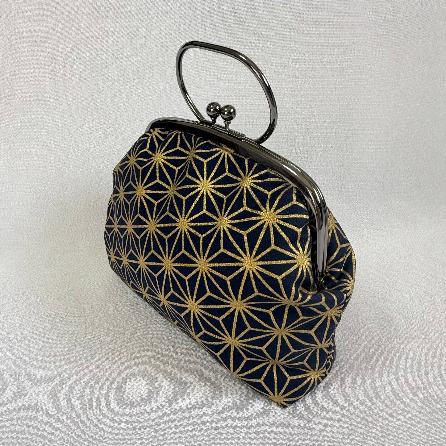 Handmade Japanese Motifs Frame Purse "Asanoha"