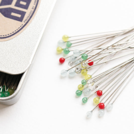 High Quality Glass Pins with Can Case (80 pieces)