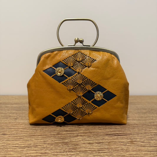 Handmade Leather Frame Purse, "KARASHI"