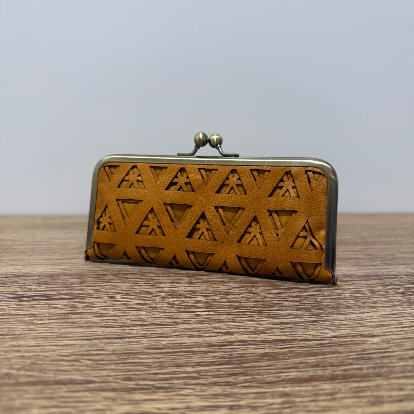 Handmade Leather Sewing Organizer, Mustard