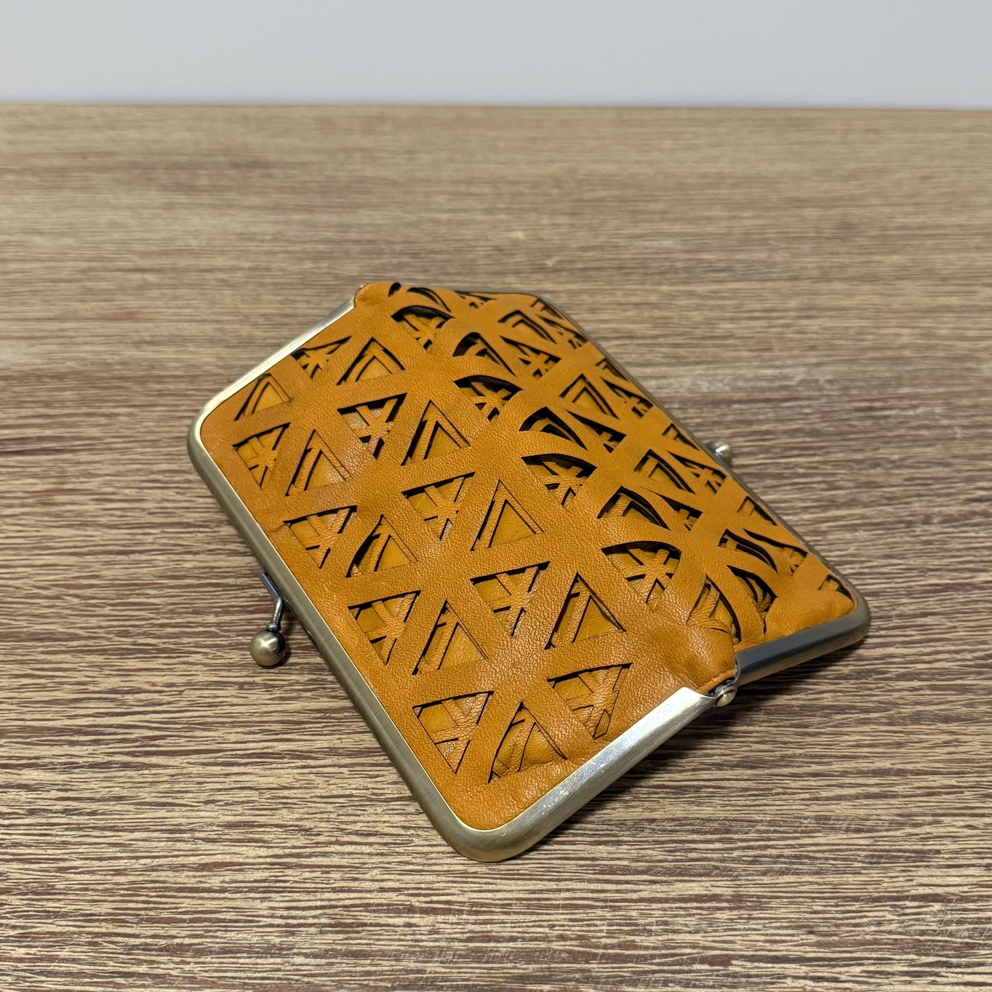 Handmade Leather Sewing Organizer, Mustard