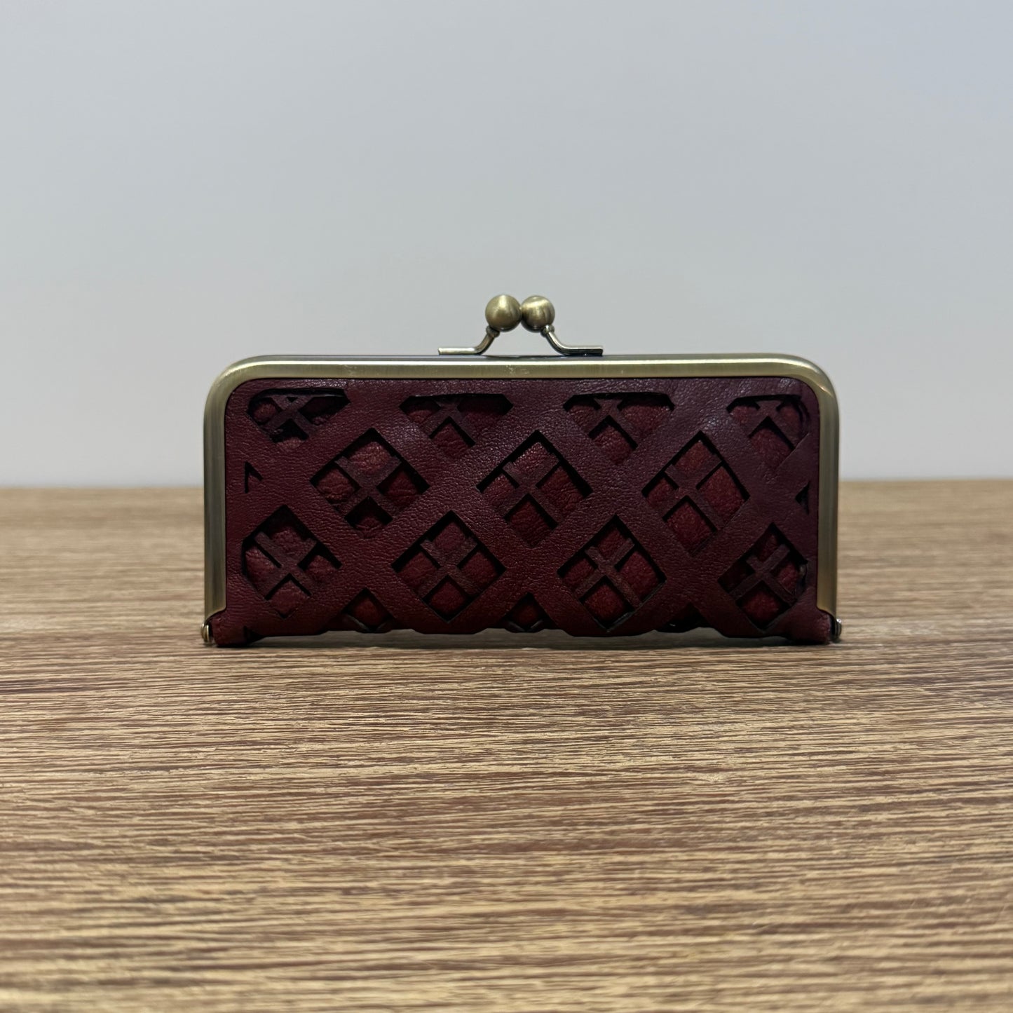 Handmade Leather Sewing Organizer, Red