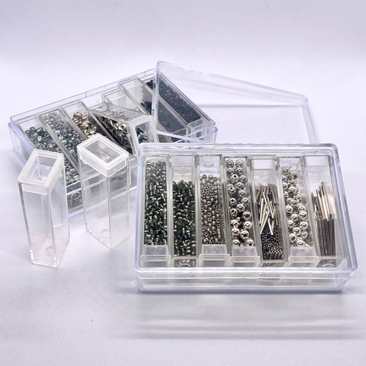 Bead Storage Organizer: 28 Clear Plastic Cases