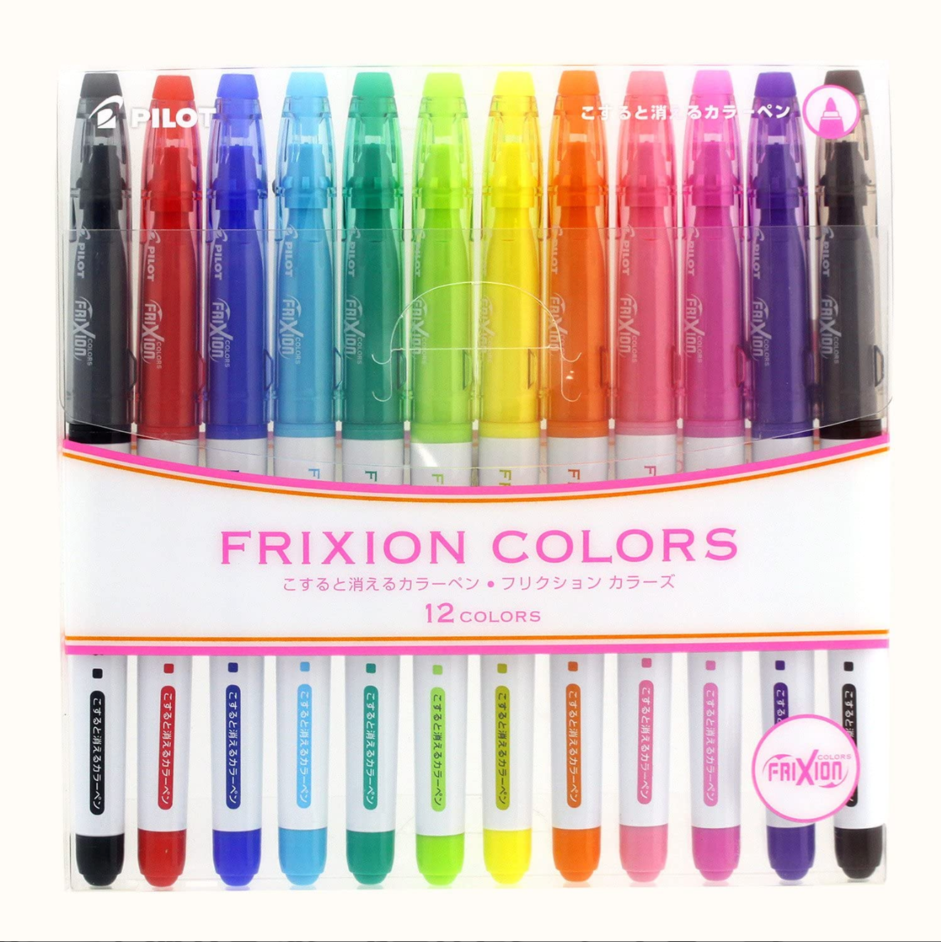 Frixion Magic Pens 12 colors (Erasable rollerball pens)