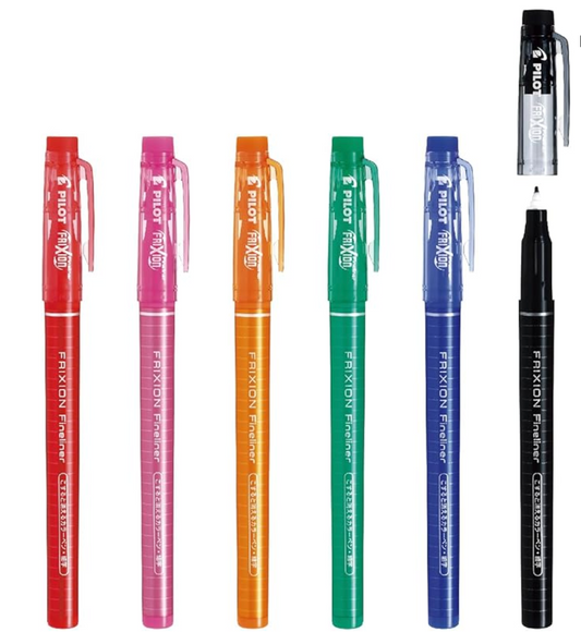 Frixion Fineliner 6 colors (Erasable rollerball pens)