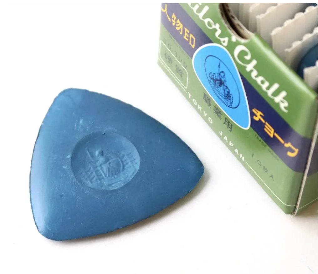 Japanese Tailor Chalk 10 pcs, "Jinbutsu Mark", 4 colours