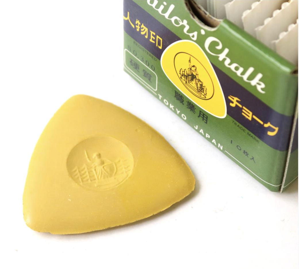 Japanese Tailor Chalk 10 pcs, "Jinbutsu Mark", 4 colours