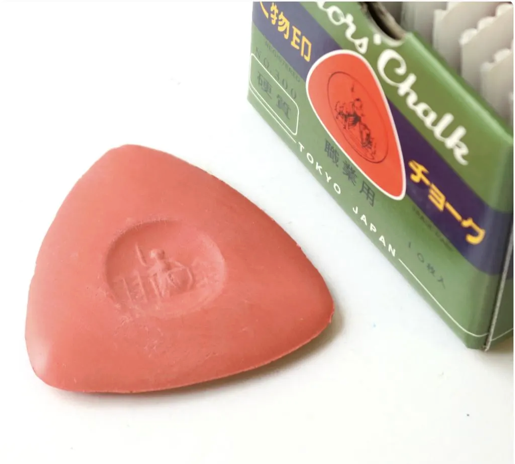 Japanese Tailor Chalk 10 pcs, "Jinbutsu Mark", 4 colours