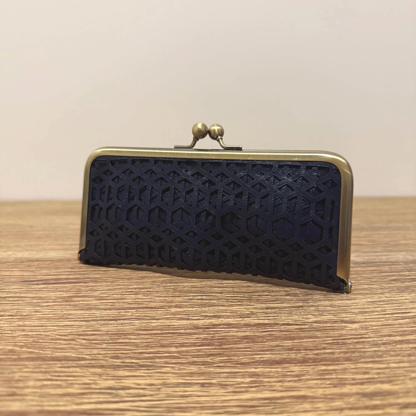 Handmade Leather Sewing Organizer, Navy